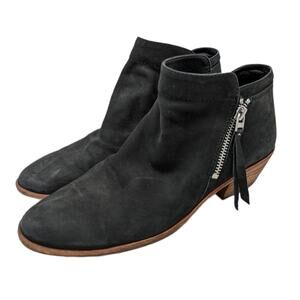 Sam Edelman Packer Leather Ankle Booties Black Size 7.5